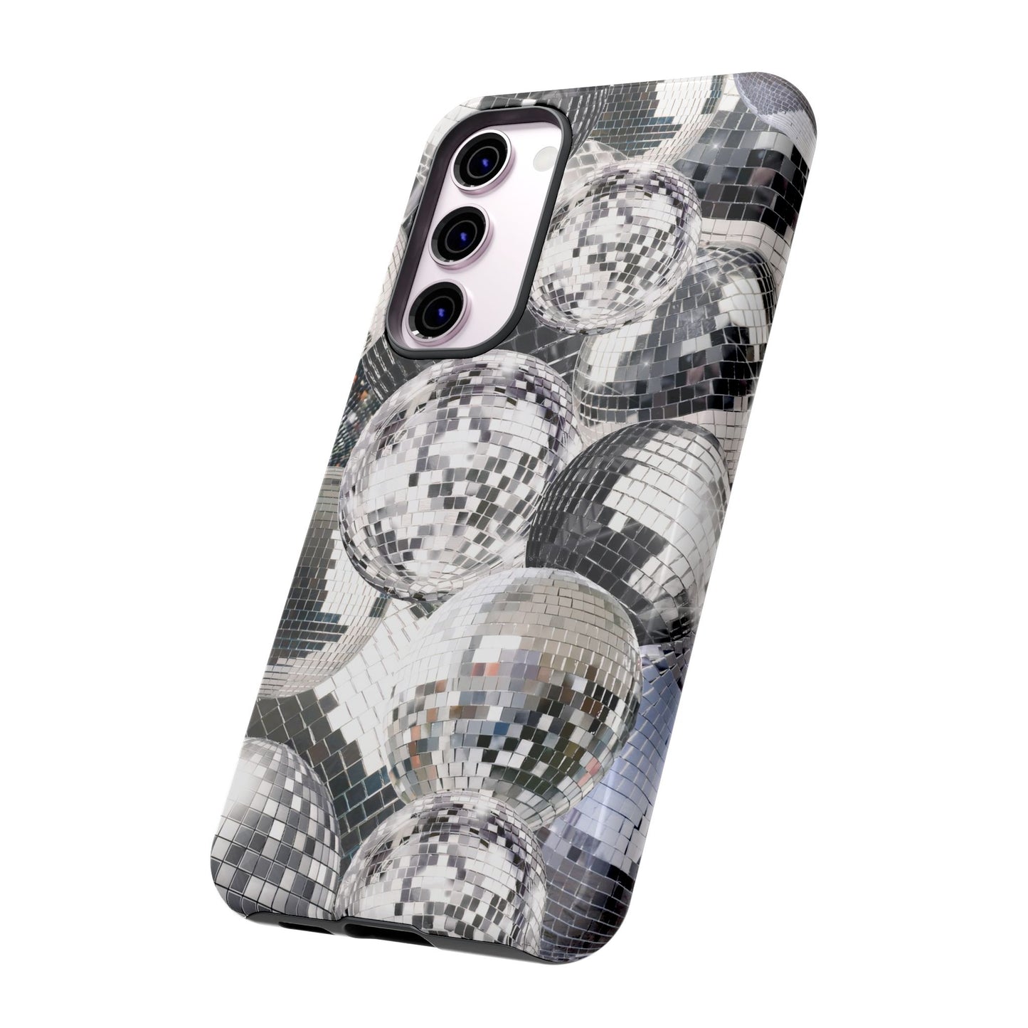 Disco Ball Silver Phone Case compatible with Samsung