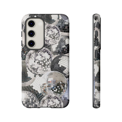 Disco Ball Silver Phone Case compatible with Samsung