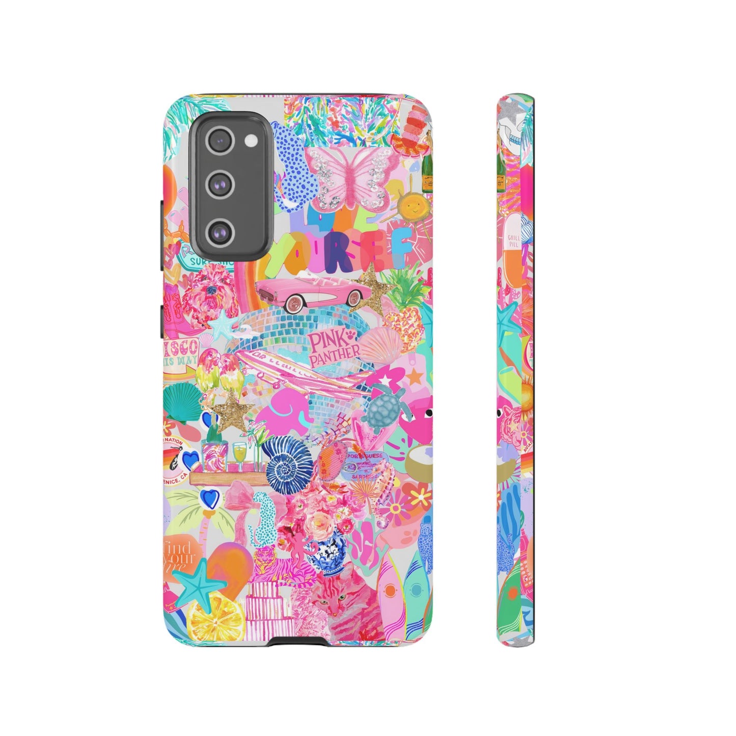 Pink Love Phone Case compatible with Samsung