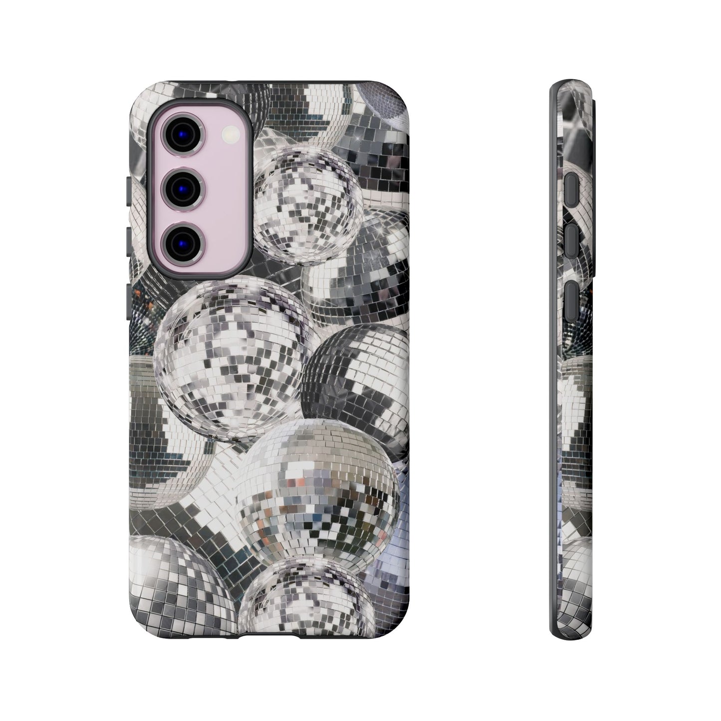 Disco Ball Silver Phone Case compatible with Samsung