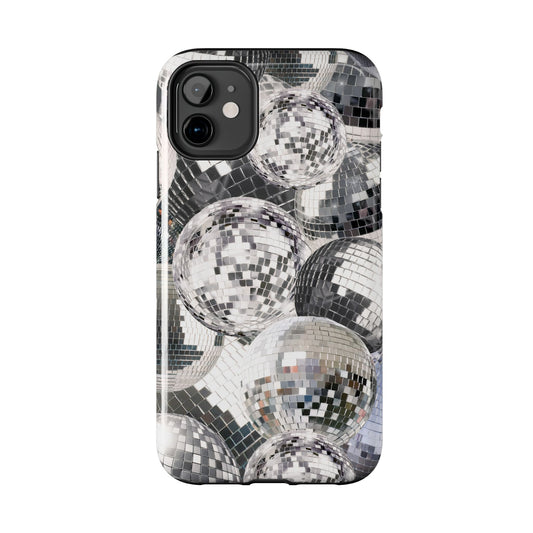 Disco Ball Silver Phone Case compatible with iPhone