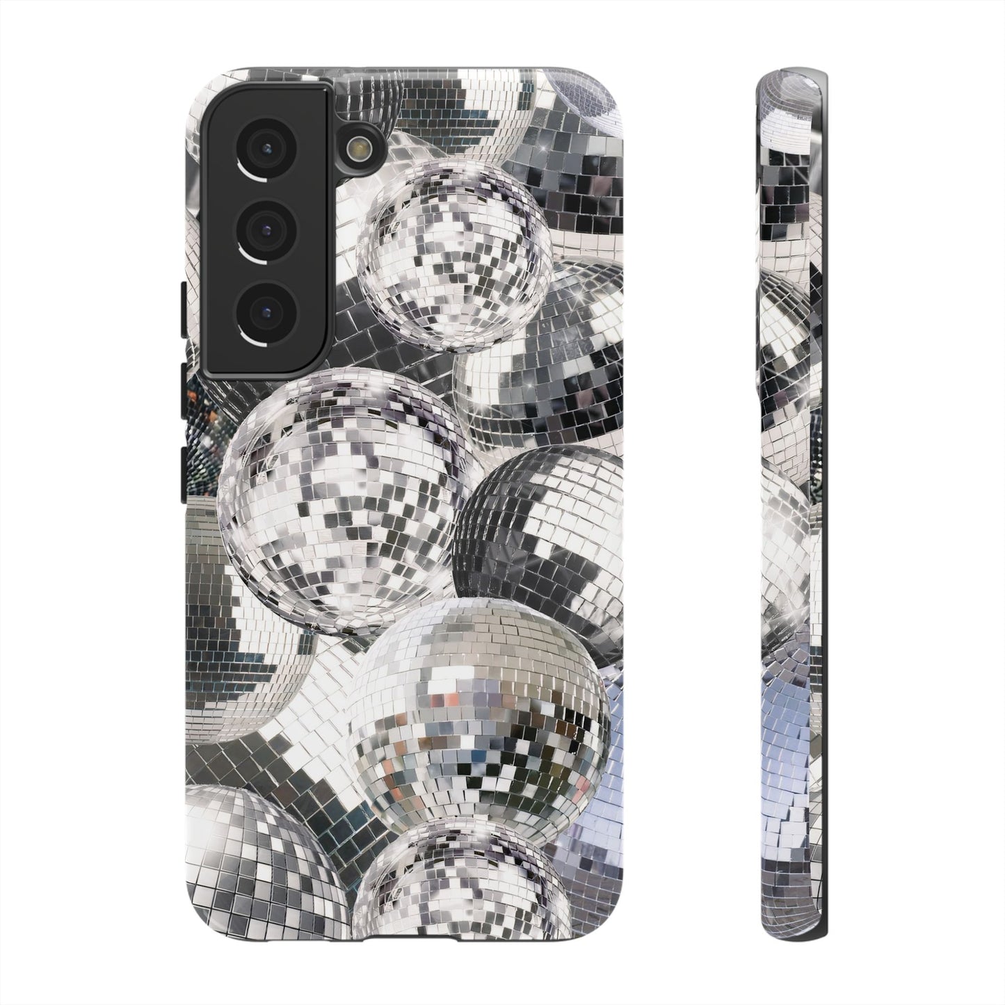 Disco Ball Silver Phone Case compatible with Samsung