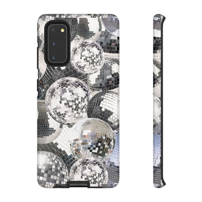 Disco Ball Silver Phone Case compatible with Samsung