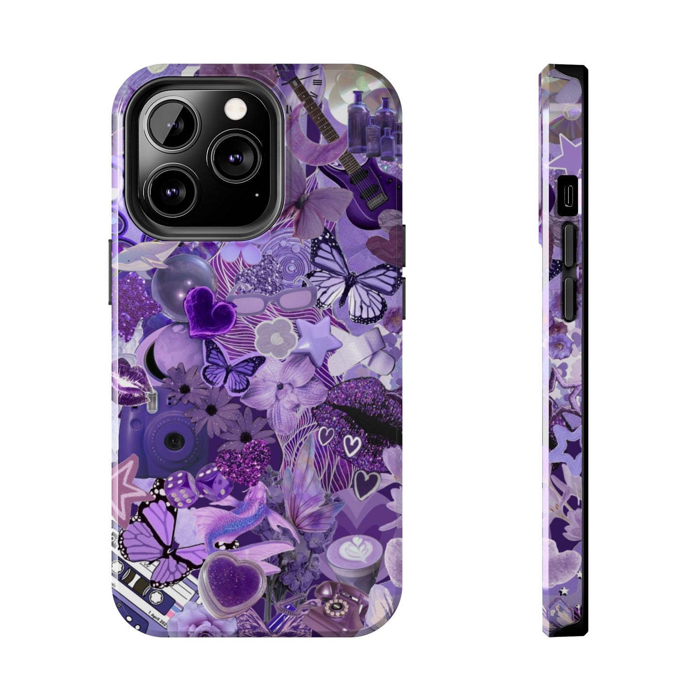 Purple Butterflies Phone Case compatible with iPhone