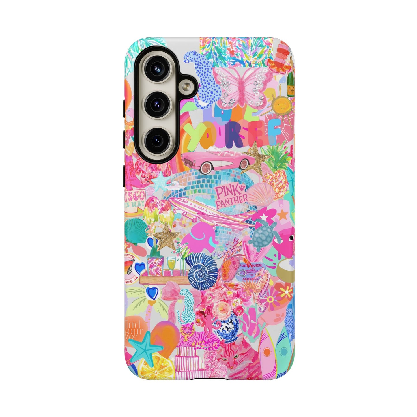 Pink Love Phone Case compatible with Samsung