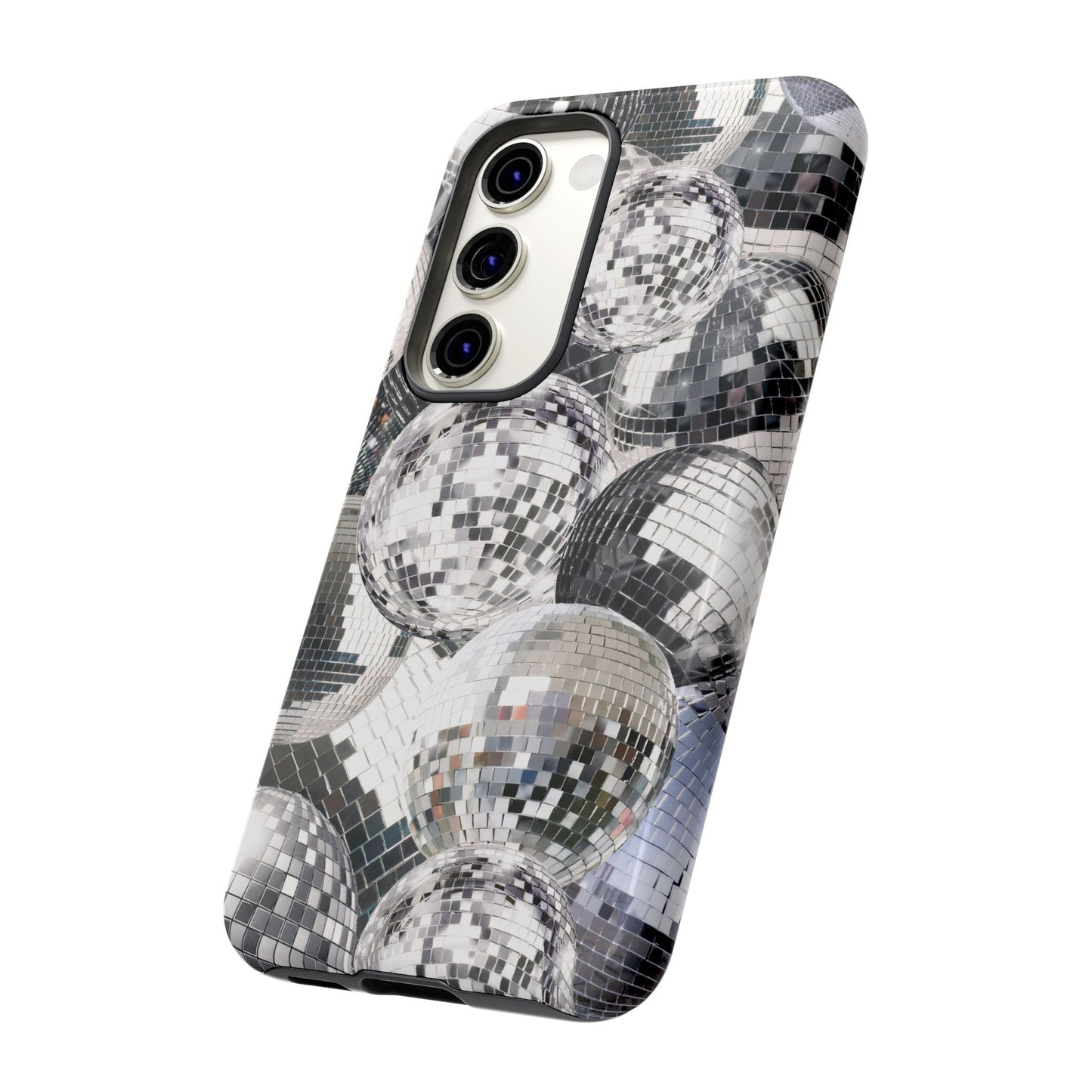 Disco Ball Silver Phone Case compatible with Samsung