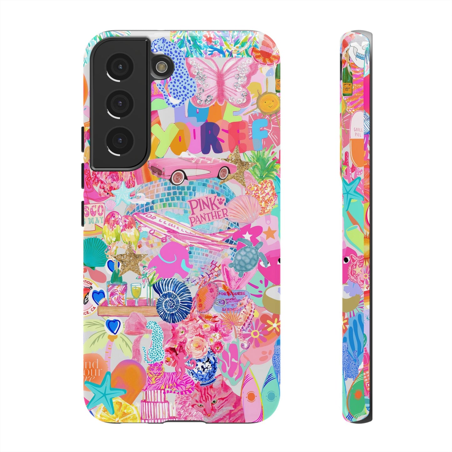 Pink Love Phone Case compatible with Samsung