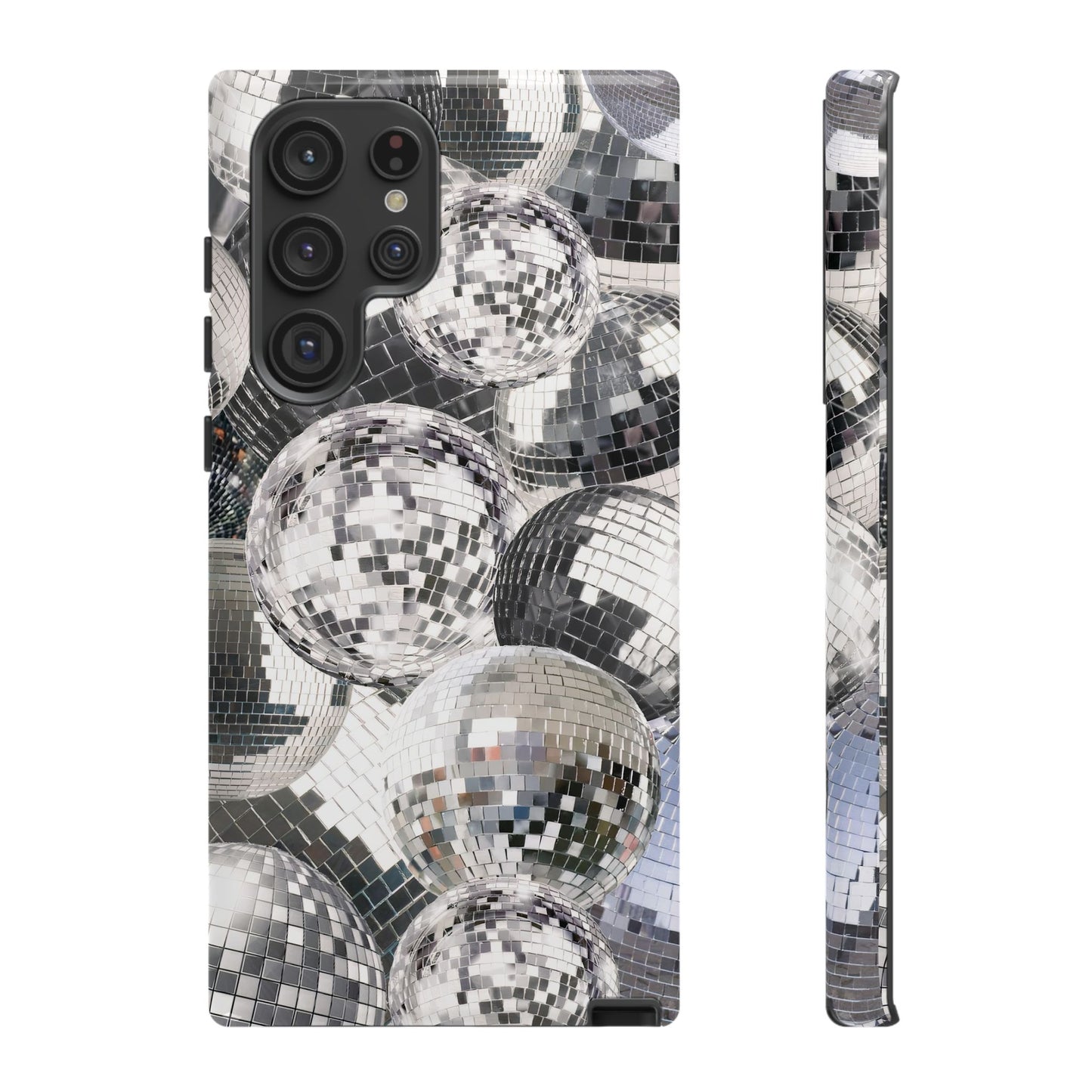 Disco Ball Silver Phone Case compatible with Samsung