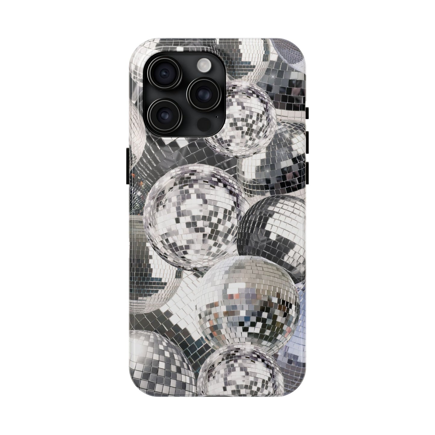 Disco Ball Silver Phone Case compatible with iPhone